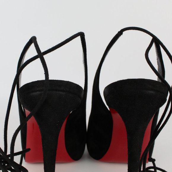 NEW Christian Louboutin Suede Peep-Toe Pumps - Picture 10 of 16